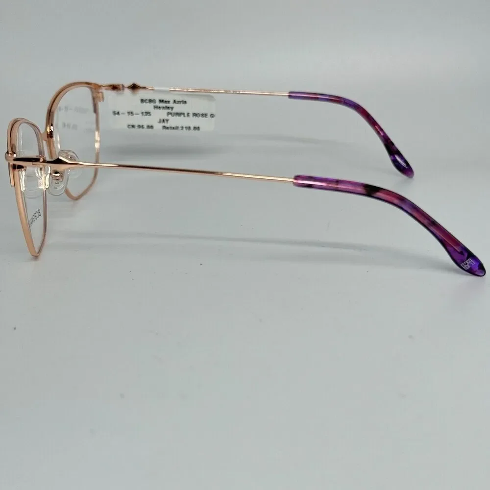 BCBGMAXAZRIA Henley‎ Purple Rose Gold EYEGLASSES FRAME 54-15-135mm H13517
